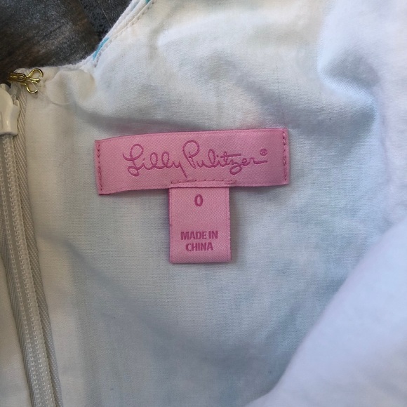 COPY - Lilly Pulitzer Blue and White Valli Shift Dress 0 - Picture 5 of 6